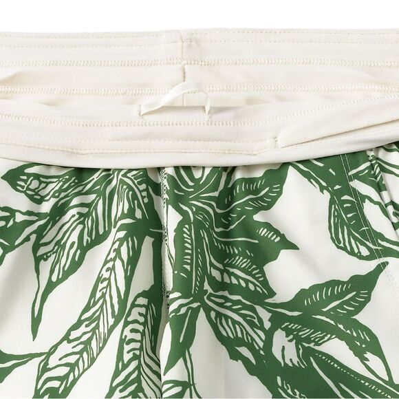 Land's End sunshade UPS 53 inch board shorts panty egret green etched leaves 8 - Picture 8 of 9